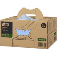 Материал нетканый Tork Premium в салфетках, голубой, W7, 210шт/упак