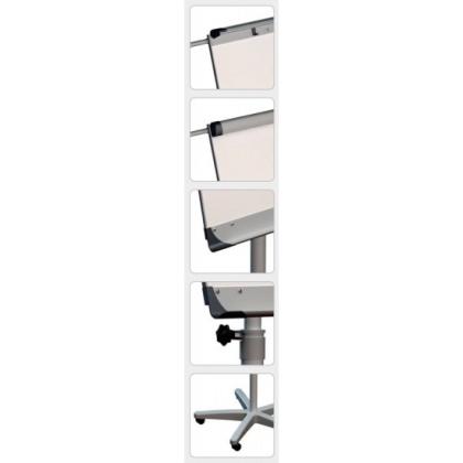 Флипчарт "Mobilchart Pro" 70*100 см, бел. полимер, на колесах, 2х3
