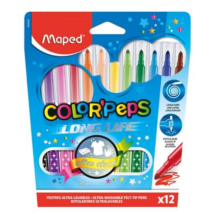 Фломастеры "Color Peps" 12 шт., в карт. упак.