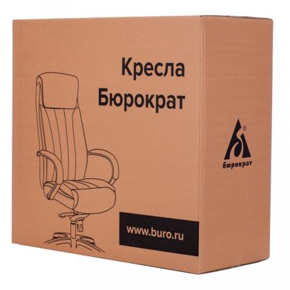 Кресло д/руководителя Бюрократ T-9922SL нат. кожа, св.-коричневый, крестов. хром