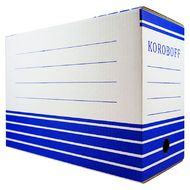 Коробка архивная 150 мм. Koroboff белый/синий