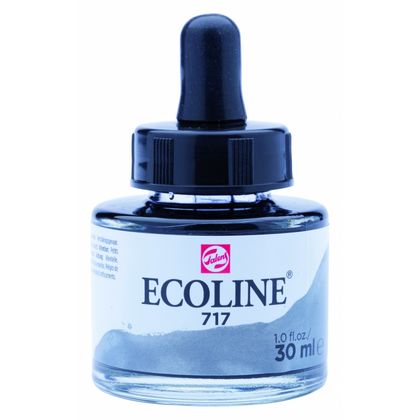 Краски жидкая акварель "ECOLINE" 717 серый холодный 30 мл.