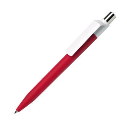 Ручка шарик/автомат "Dot GOM CB CR" 1,0 мм, пласт., софт., белый, стерж. синий