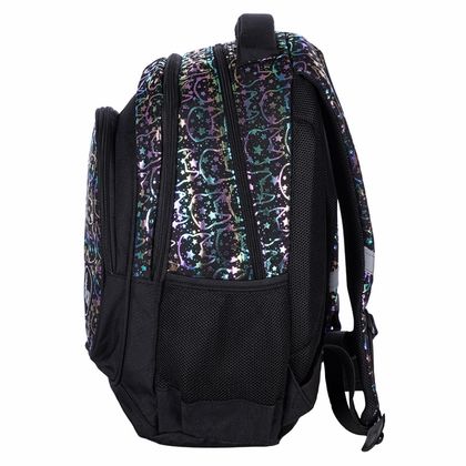 Рюкзак молодежный "Hash neon kitty" полиэстер., уплот. спинка, чёрный