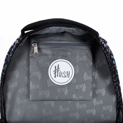 Рюкзак молодежный "Hash neon kitty" полиэстер., уплот. спинка, чёрный