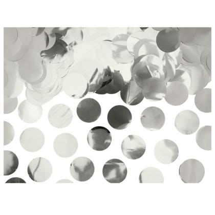 Конфетти "Circles" 2,5 см, серебро