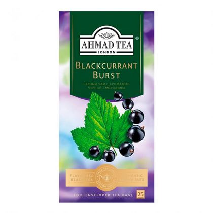 Чай "Ahmad Tea" 25 пак*1,5 гр., черный, со вкусом черной смородины, Blackcurrant Burst