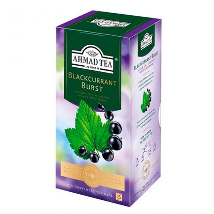 Чай "Ahmad Tea" 25 пак*1,5 гр., черный, со вкусом черной смородины, Blackcurrant Burst