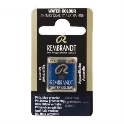Краски акварельные "Rembrandt" 576 сине-зеленый ФЦ, кювета