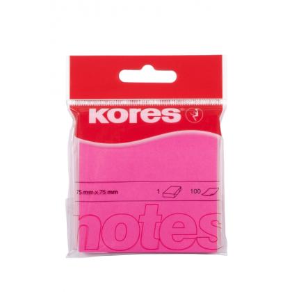Бумага д/з на кл. осн. 50*75 мм "Kores" 100 л., желтый