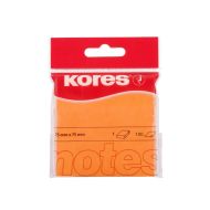 Бумага д/з на кл. осн. 75*75 мм "Kores" 100 л., оранжевый неон