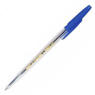 Ручка шарик. "Pioneer" 0,5 мм, пласт., прозр., стерж. синий