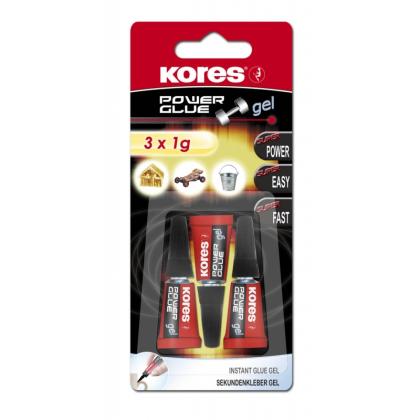 Клей универсальный "Powerglue Gel" 1 г, 3 шт.