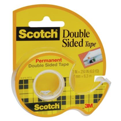 Клейк. лента двусторонняя 12 мм*6,3 м "3М Scotch" в диспенсере