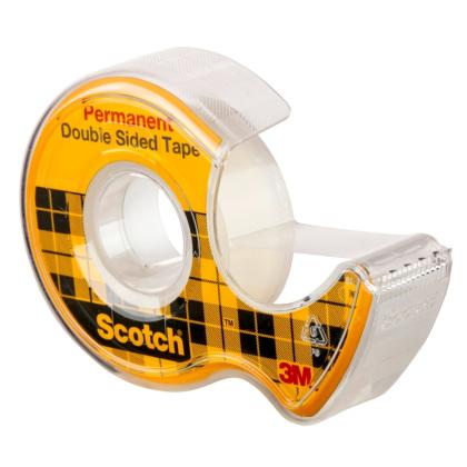 Клейк. лента двусторонняя 12 мм*6,3 м "3М Scotch" в диспенсере