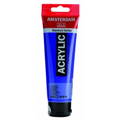 Краски акриловые "Amsterdam" 504 ультрамарин, 120 мл., туба