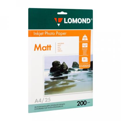 Фотобумага А4, 120 г/м, 100л., матов., одностор. "Lomond"