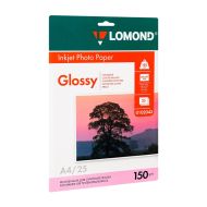 Фотобумага А4, 150 г/м, 25 л., глянц., одностор. "Lomond"