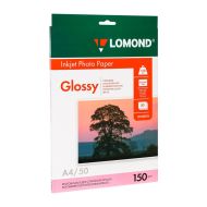 Фотобумага А4, 150 г/м, 50 л., глянц., одностор. "Lomond"