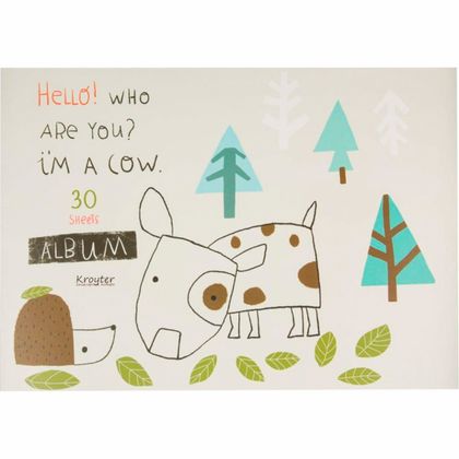 Альбом д/рисования A4 30 л. "Animals" на склейке, ассорти