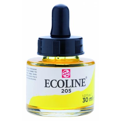 Краски жидкая акварель "ECOLINE" 205 желтый лимонный, 30 мл.