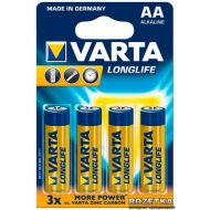 бат_гальв. эл-т щел. (алкал.) 1,5 V LR6 (АА) 4шт. VARTA LONGLIFE