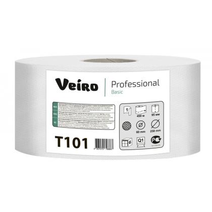 Бумага туалетная  Veiro Professional Basic в больших рулонах  450 м,1 слой