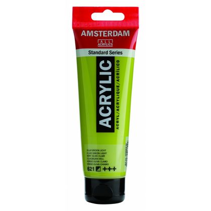 Краски акриловые "Amsterdam" 621 оливковый светлый, 120 мл., туба