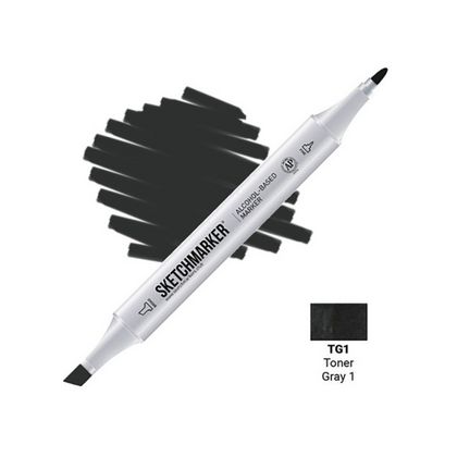 Маркер перм., худ. "Sketchmarker" двусторонний, TG1, серый тонированный №1