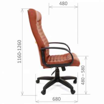 Кресло д/руководителя CHAIRMAN 480 LT экокожа, черный