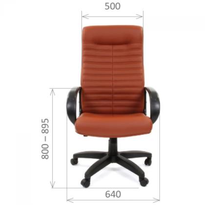 Кресло д/руководителя CHAIRMAN 480 LT экокожа, черный