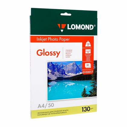 Фотобумага А4, 200 г/м, 50 л., глянц., одностор. "Lomond"