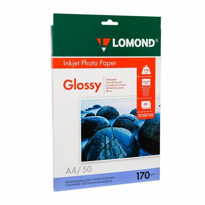 Фотобумага А4, 200 г/м, 50 л., глянц., одностор. "Lomond"