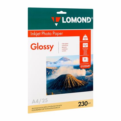 Фотобумага А4, 200 г/м, 50 л., глянц., одностор. "Lomond"