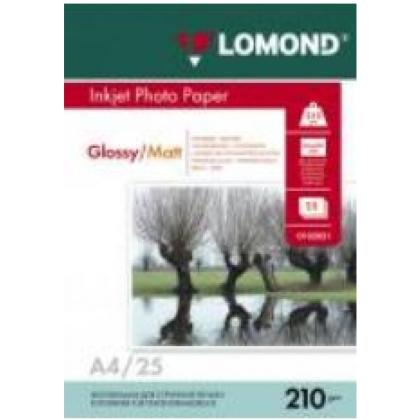 Фотобумага А4, 210 г/м, 50 л., глянц./матов., двустор. "Lomond" 