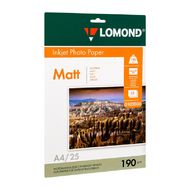 Фотобумага А4, 220 г/м, 50 л., матов., двустор. "Lomond"
