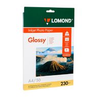 Фотобумага А4, 230 г/м, 50 л., глянц., одностор. "Lomond"