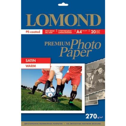Фотобумага А6, 280 г/м, 20 л., сатин, одностор. "Lomond"