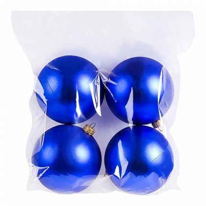 Шар елочный 6 см, пласт., уп./6 шт., матов. серебристый