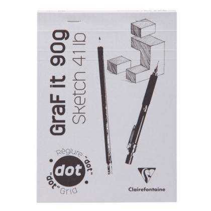 Скетчбук "Graf It " А4, 90 г/м2, 80л, точки, скоба