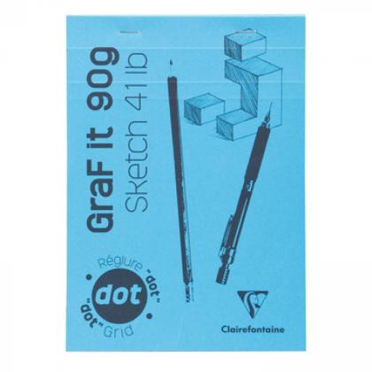 Скетчбук "Graf It " А4, 90 г/м2, 80л, точки, скоба