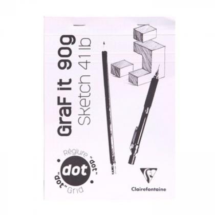 Скетчбук "Graf It " А4, 90 г/м2, 80л, точки, скоба
