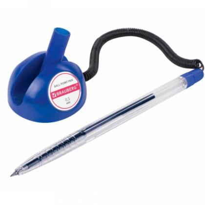 Ручка шарик. на подставке "Counter Pen", 0.5 мм, пласт., прозрачн.,, стерж. синий