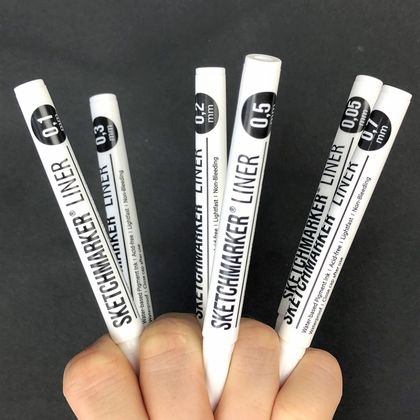 ручка капиллярная "Sketchmarker" 0.1 мм, черный