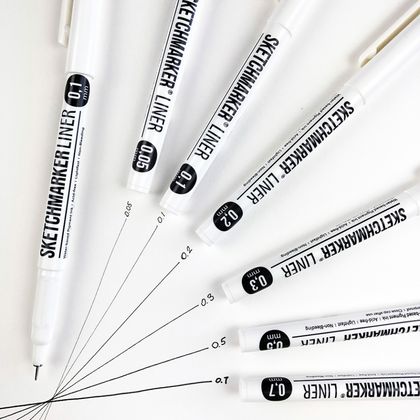 ручка капиллярная "Sketchmarker" 0.1 мм, черный