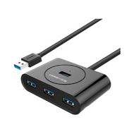 комп. USB HUB UGREEN USB 3.0 Hub 1m CR113 (Black) (20291)