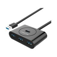 комп. USB HUB UGREEN USB 3.0 Hub 1m CR113 (Black) (20291)