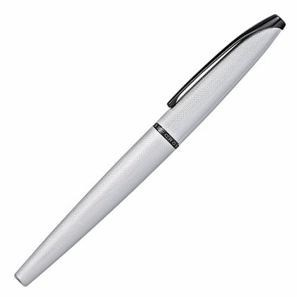 Ручка перьевая M "ATX Brushed Chrome" метал., подарочн. упак., белый/черный, патрон черный 2 шт.