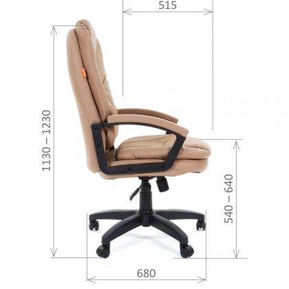 Кресло д/руководителя CHAIRMAN 668 LT экокожа, коричневый