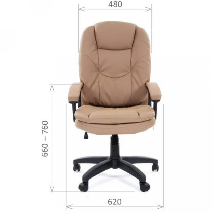 Кресло д/руководителя CHAIRMAN 668 LT экокожа, коричневый